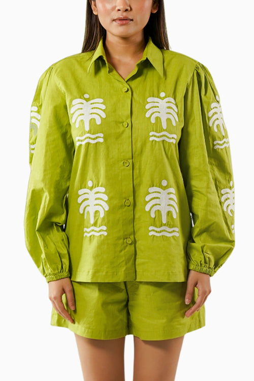 Palm Drift Green Co-ord Set