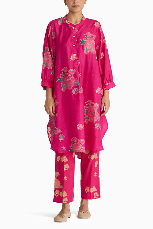 Fuchsia Bougainvillea Kurta Set