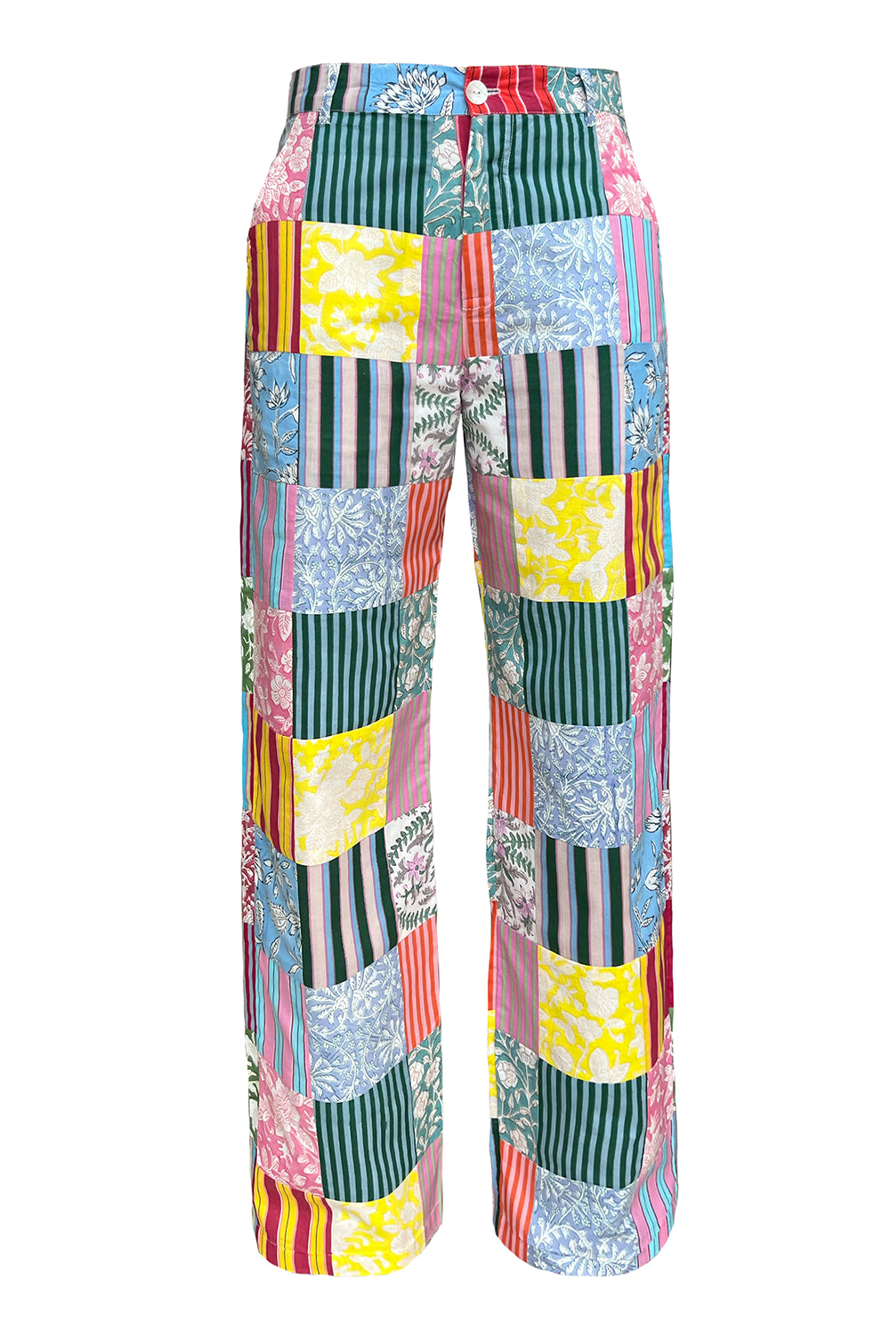 Multicolor Stripes Patchwork Pant
