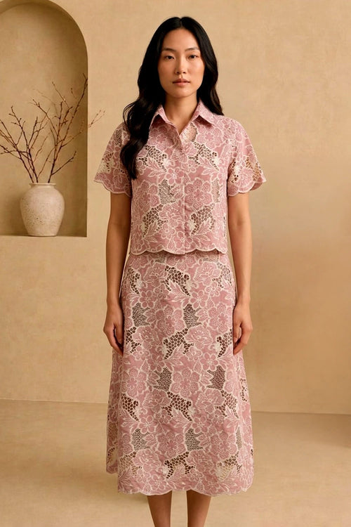 Rosewood Bloom Skirt Set