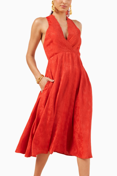 Faith Midi Red Dress