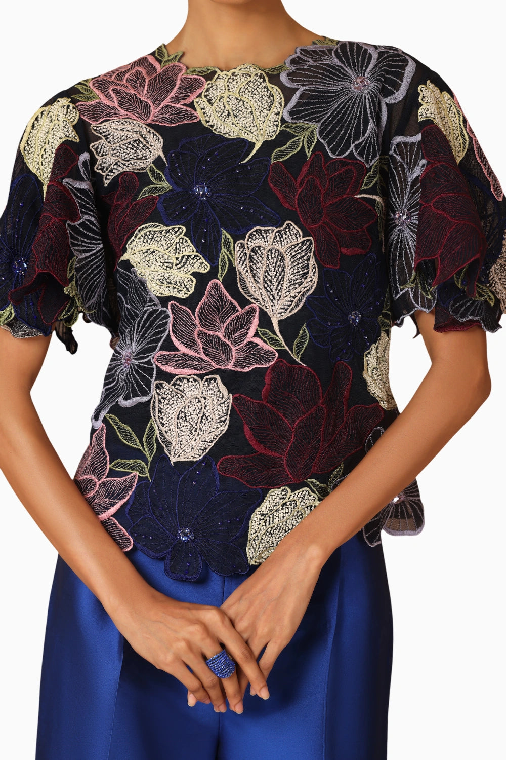 Floral Box Top With Slip