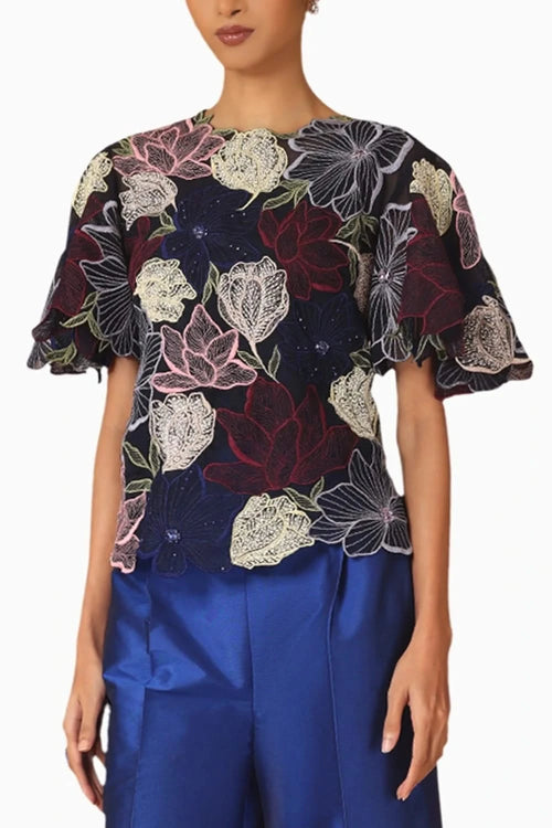 Floral Box Top With Slip