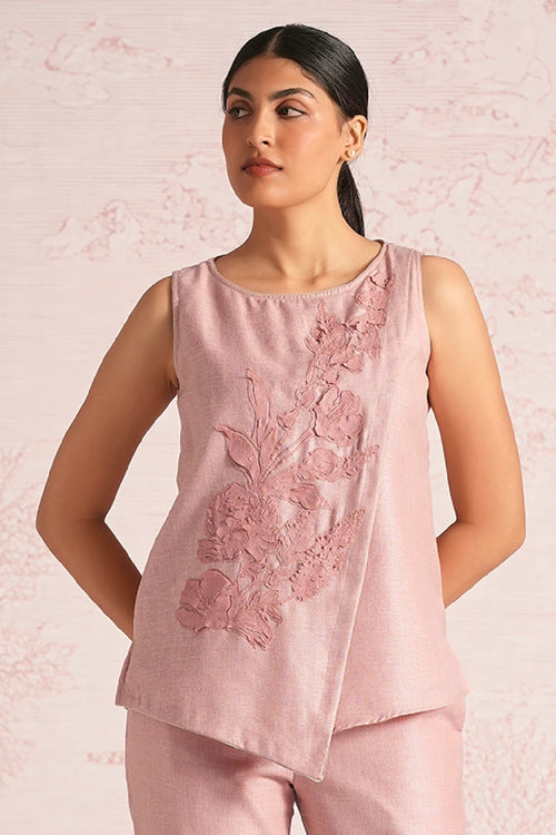 Floral shadows Blush Angle Top