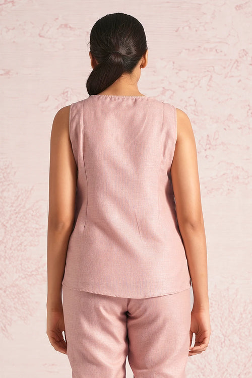 Floral shadows Blush Angle Top