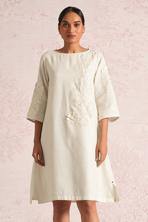 Floral Shadows Off White Jenny Dress