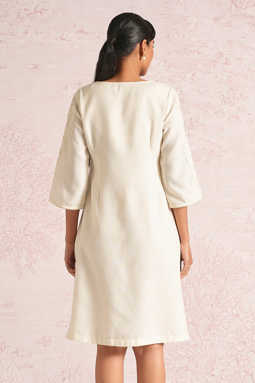 Floral Shadows Off White Jenny Dress