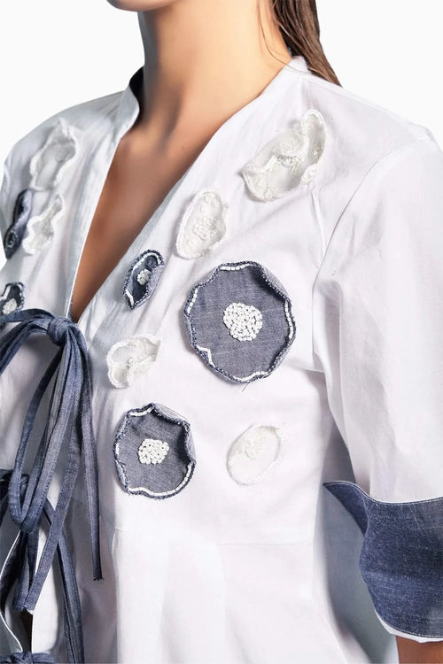 Flower Patchwork Top With Pants