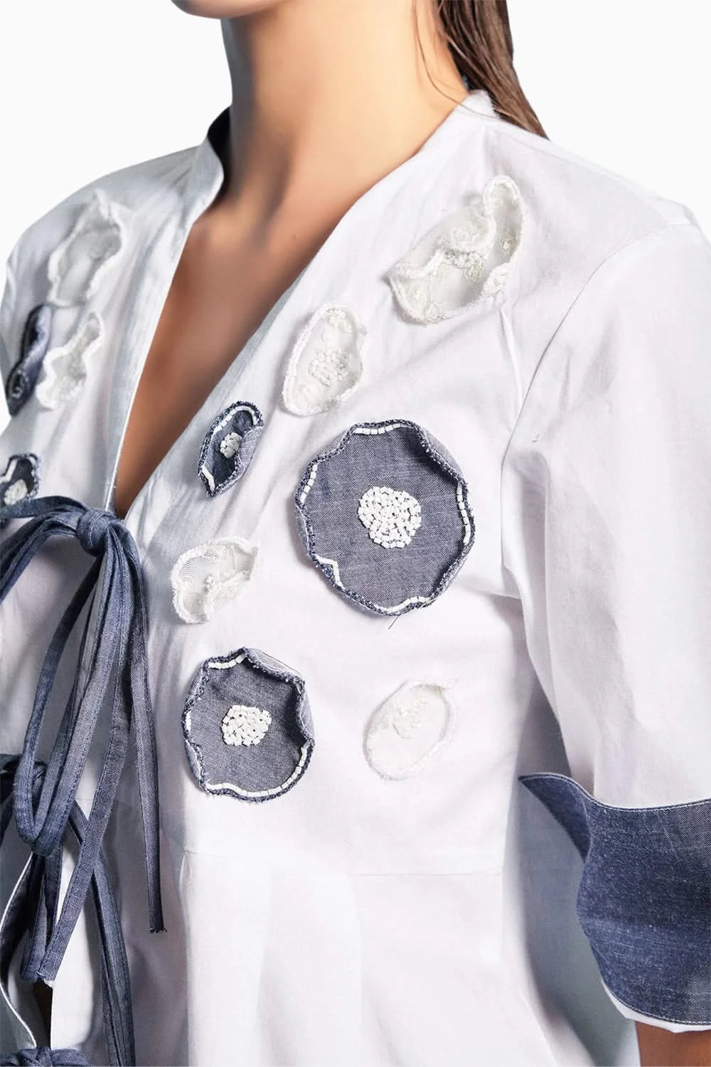 Flower Patchwork Top With Pants