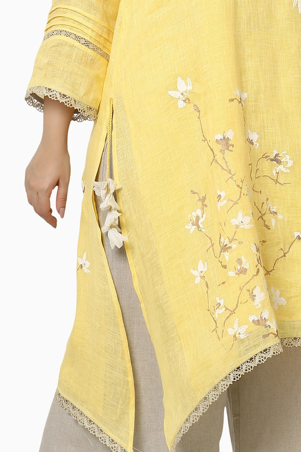 Glitter Yellow Fly Free Tunic Set