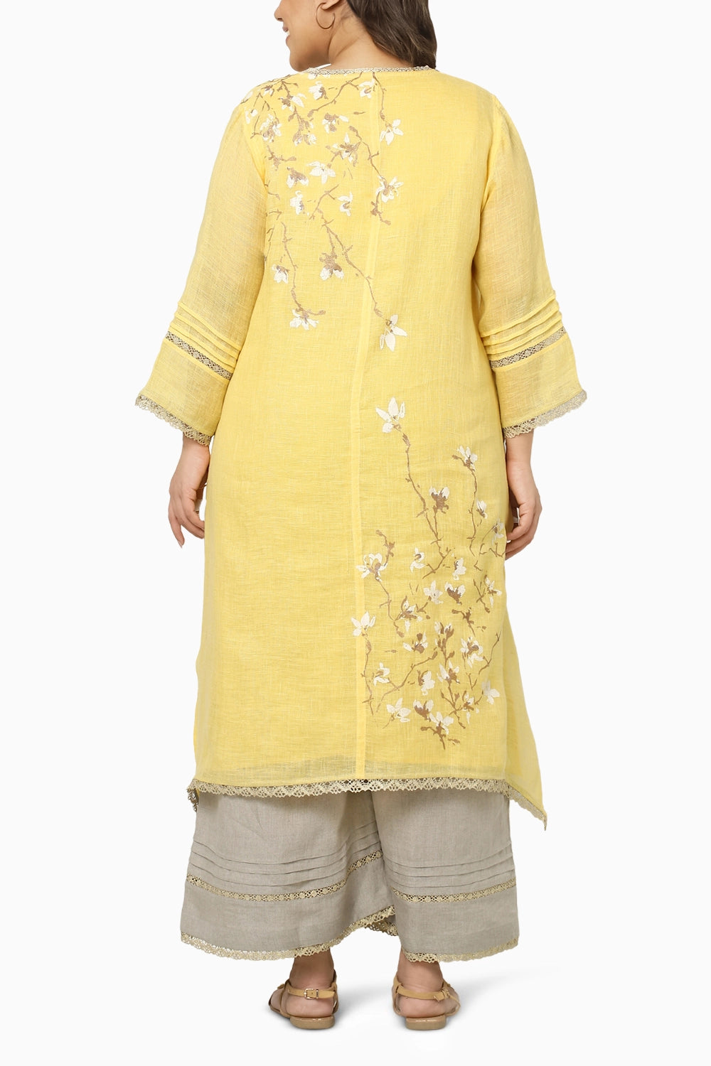 Glitter Yellow Fly Free Tunic Set