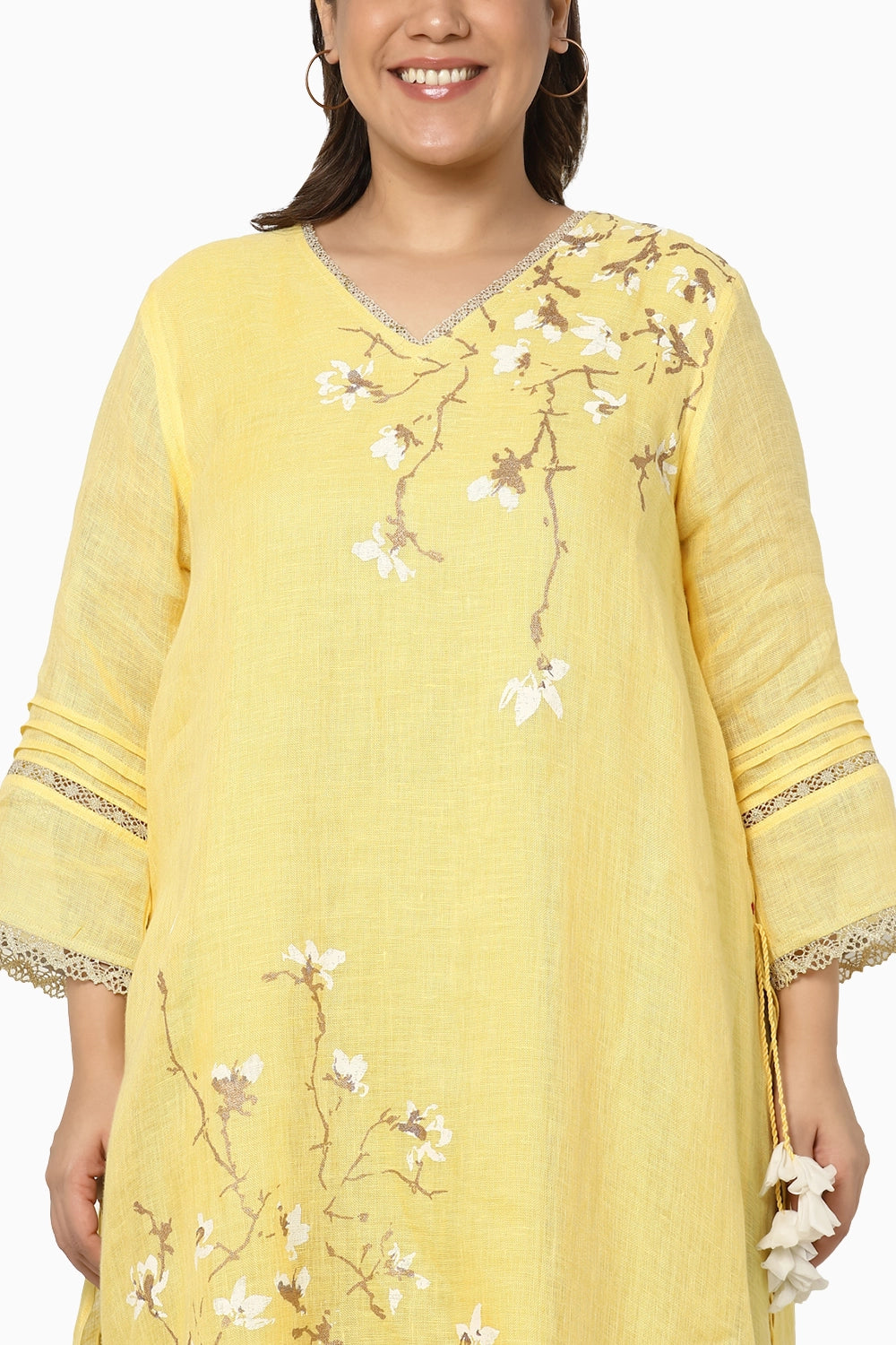 Glitter Yellow Fly Free Tunic Set