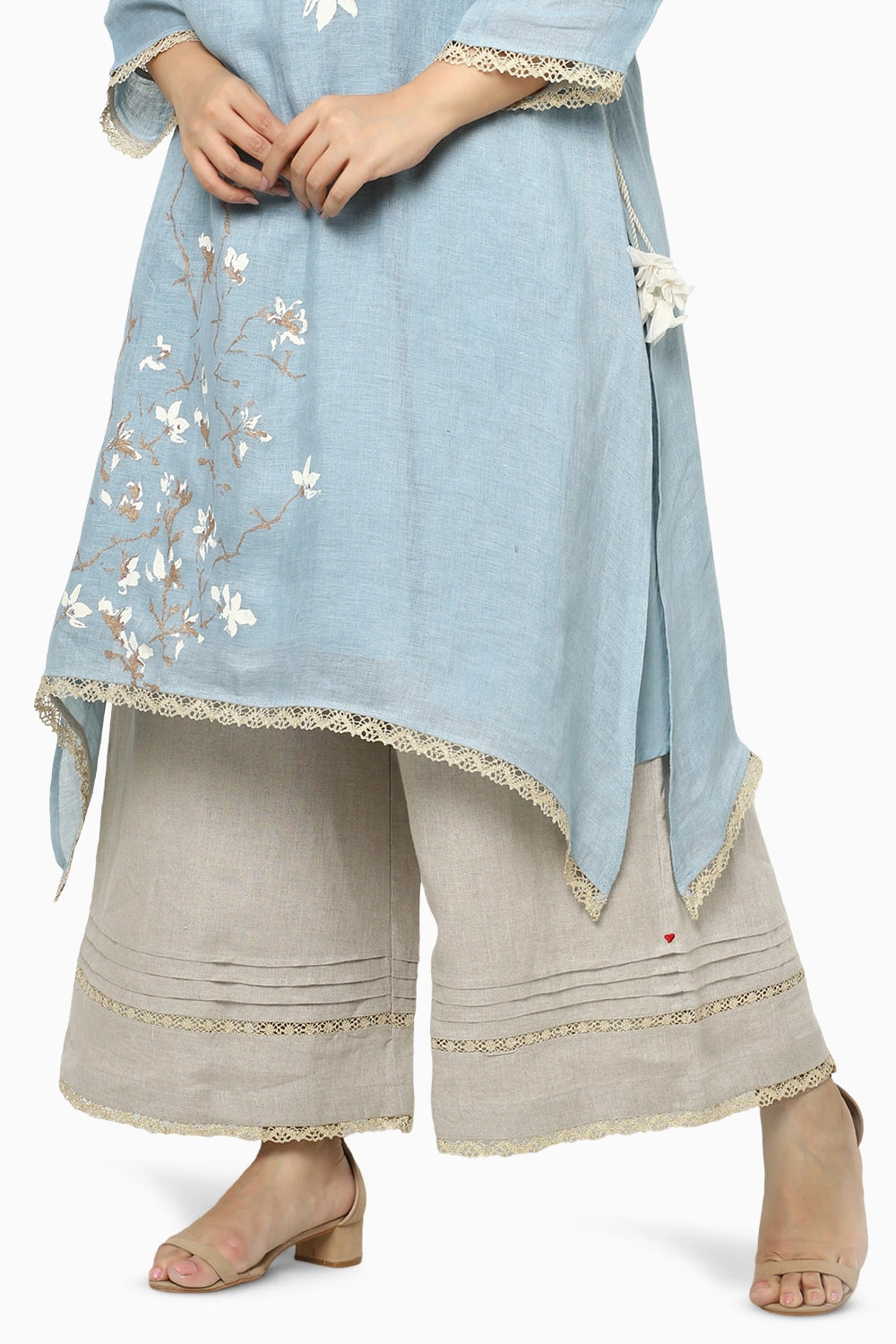 Glitter Blue Fly Free Tunic Set