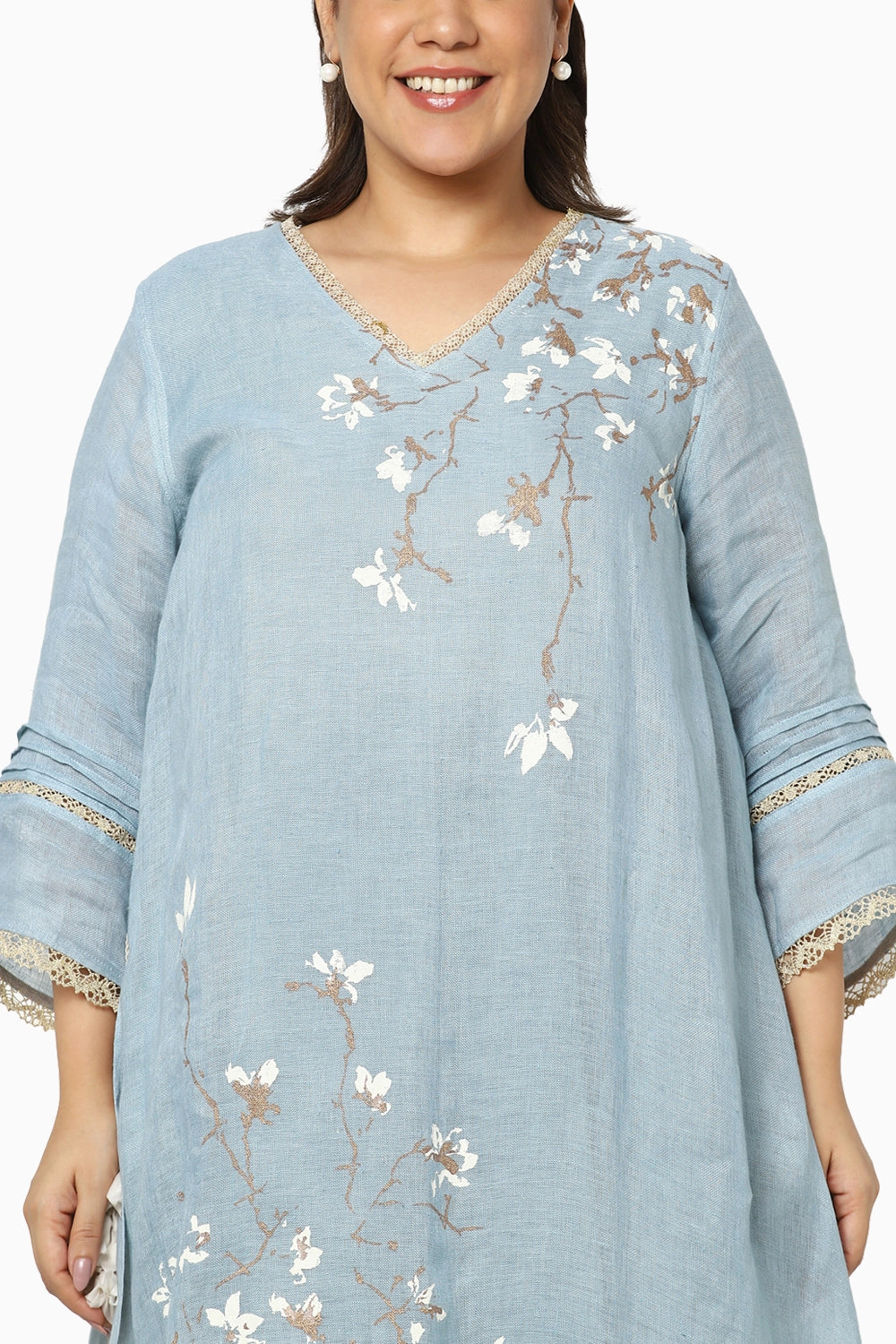 Glitter Blue Fly Free Tunic Set