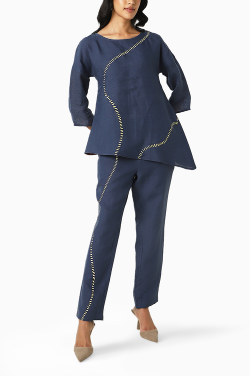 Navy Forest Land Wiggle Top and Pant