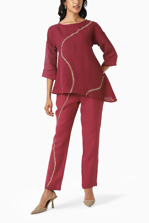 Wine Forest Land Wiggle Top and Pant