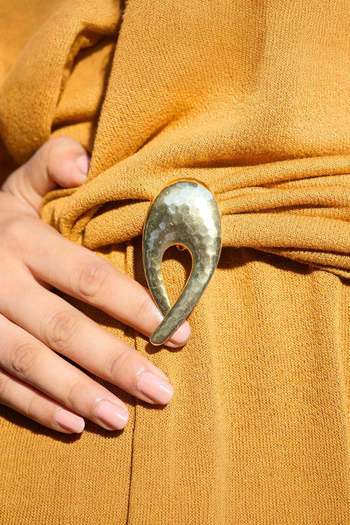 Gold Loop Brooch