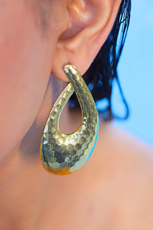 Gold Loop Stud Earrings