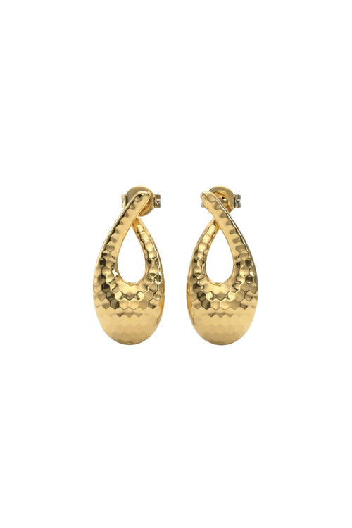 Gold Loop Stud Earrings