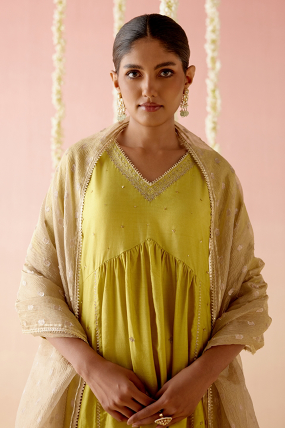 Lilly Lime Alia Cut Kurta with Narrow Pants