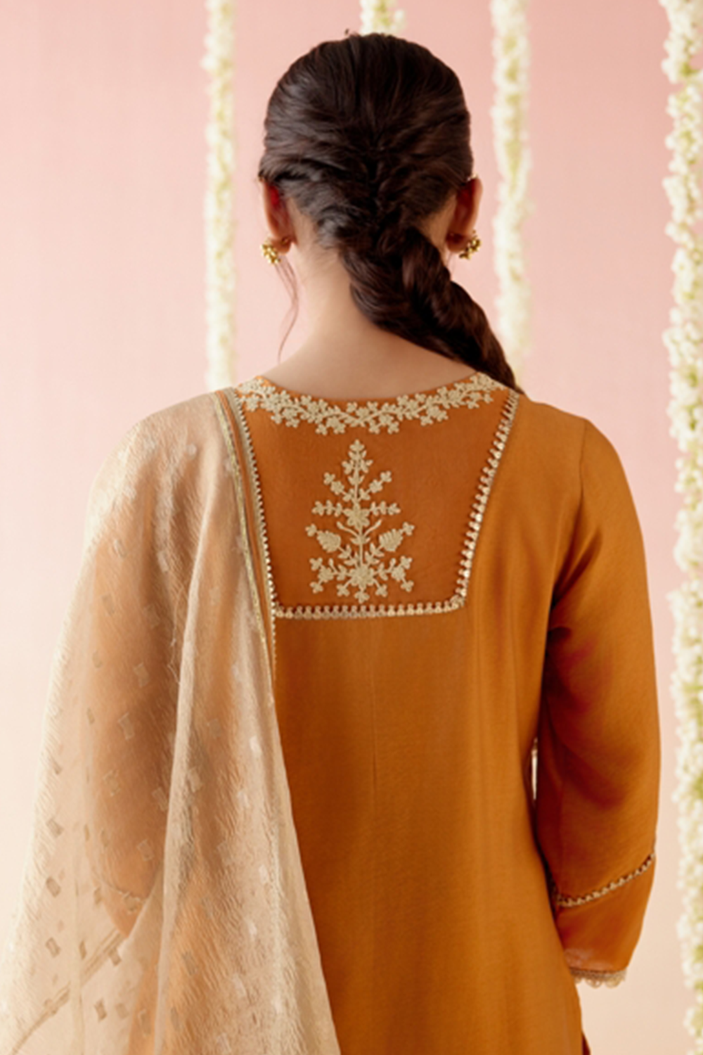 Ditch Lily Orange Kurta with Narrow Pants