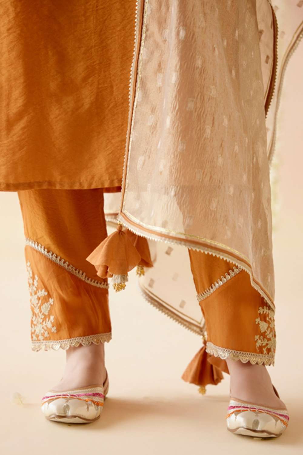 Ditch Lily Orange Kurta with Narrow Pants