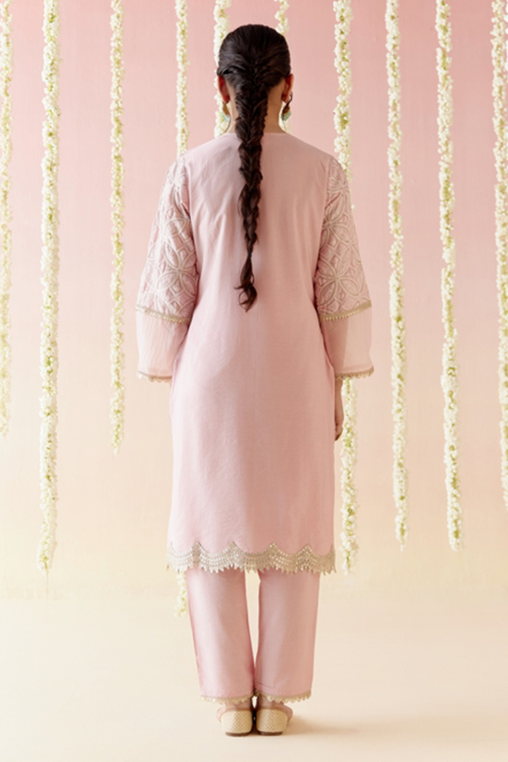 Daisy Pink Kurta with Narrow Pants