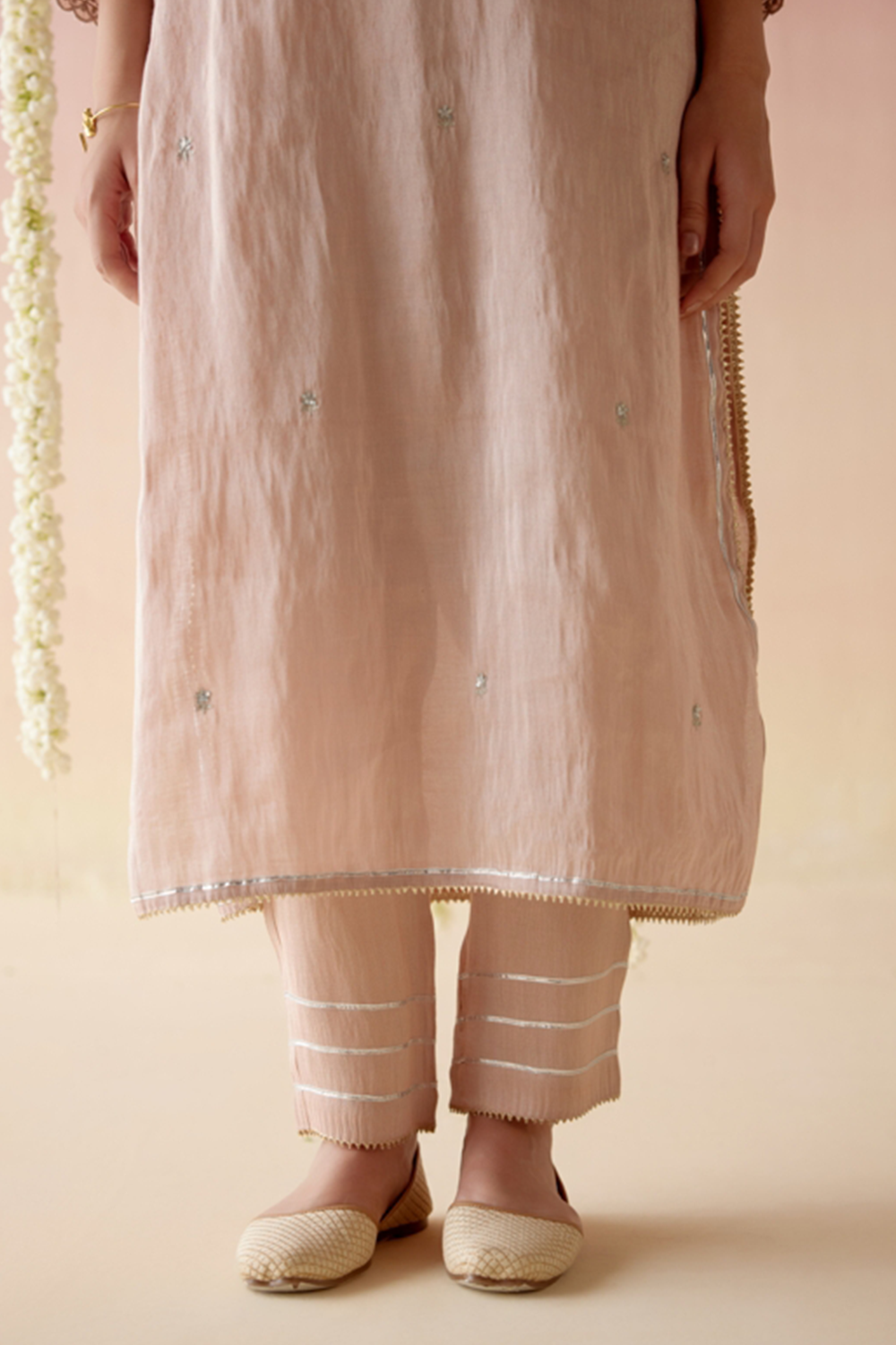 Old Rose Kurta with Pants and Dupatta