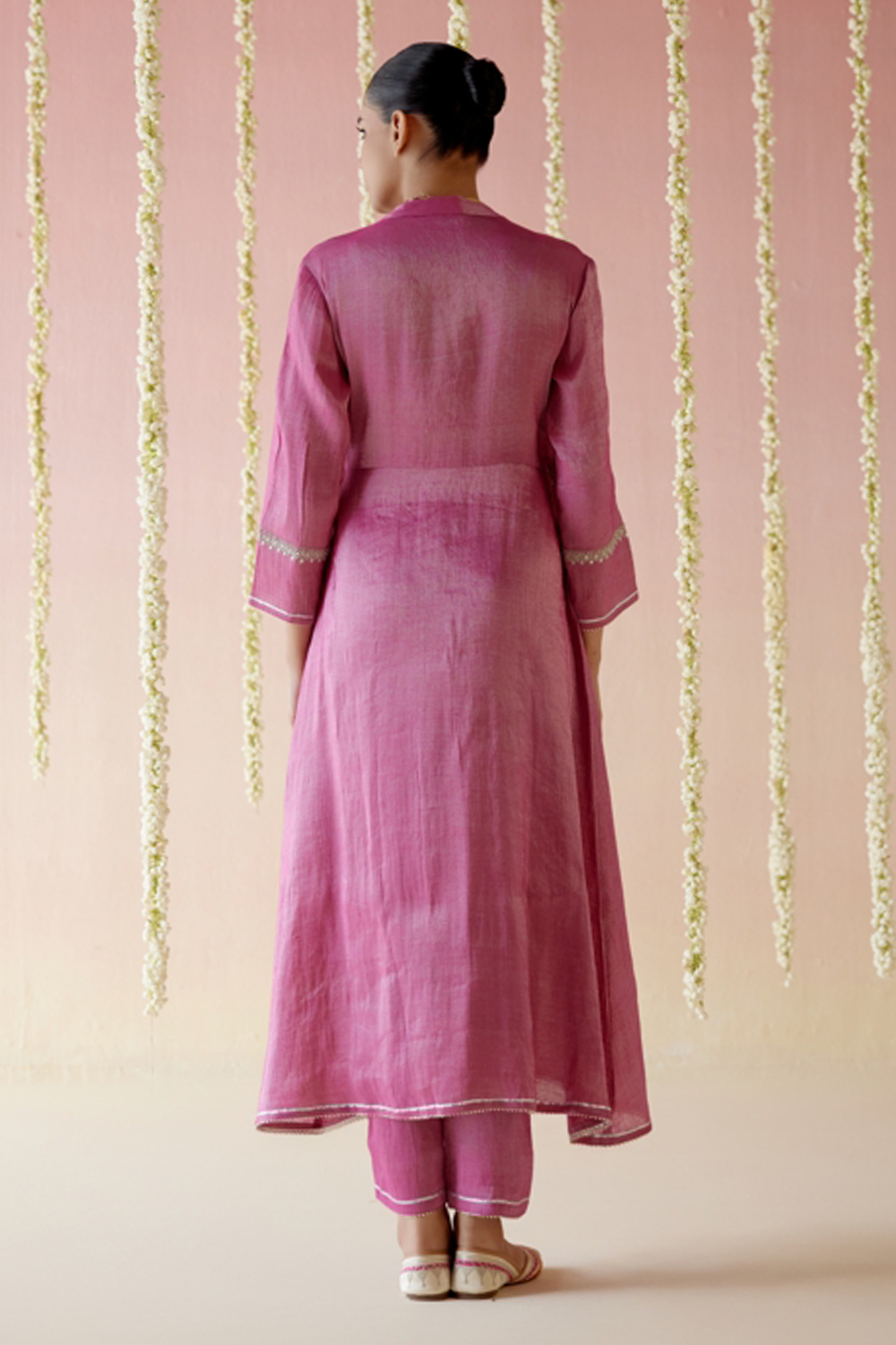 Fuschia Pink Angarakha with Pants and Dupatta