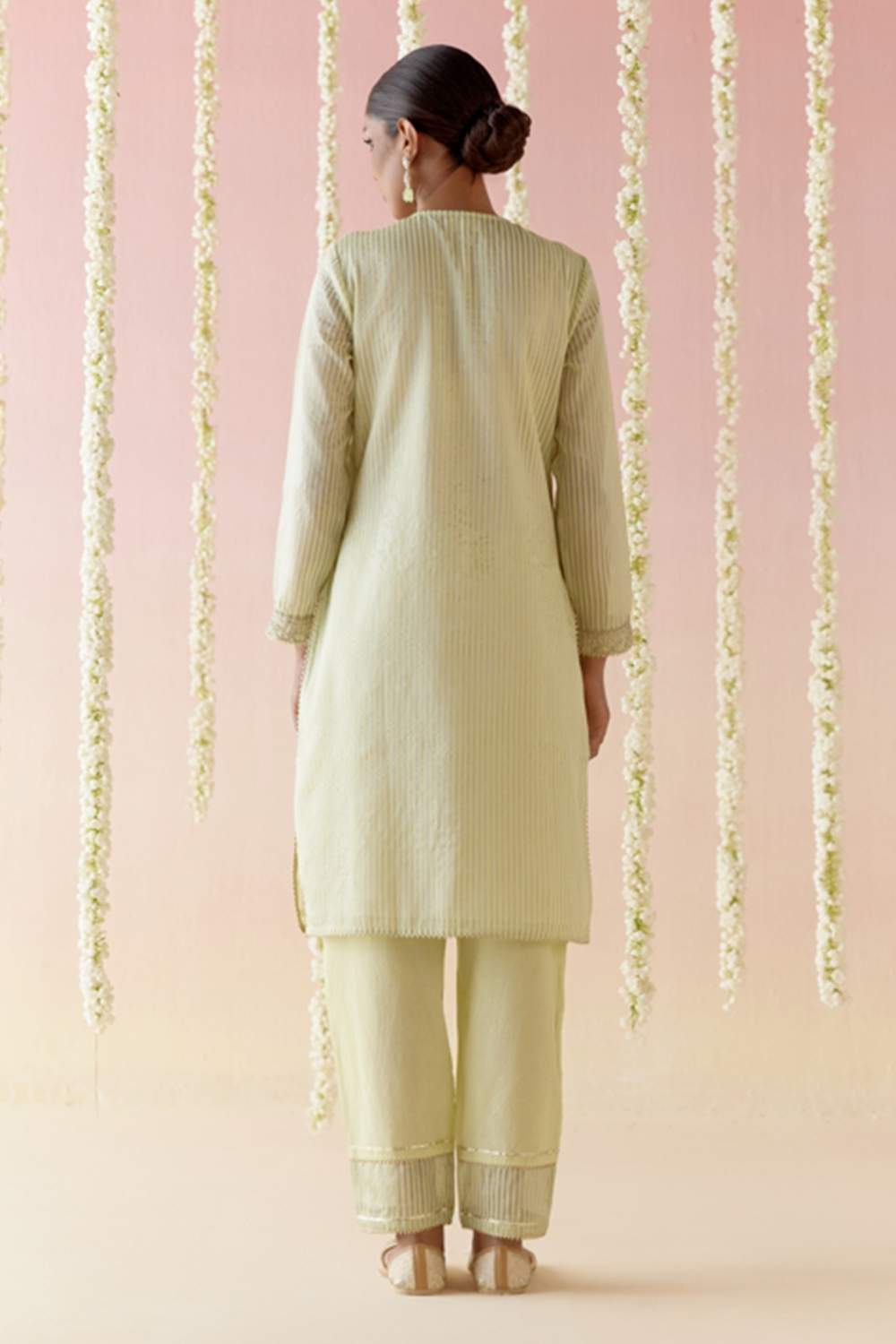 Lotus Green Kurta with Pants and Dupatta