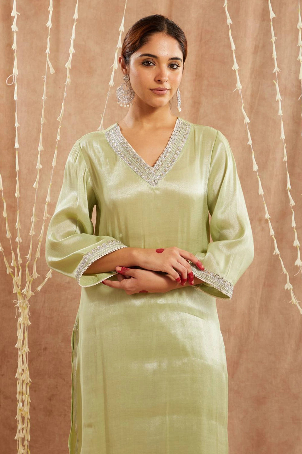 Minty Pearl Kurta With Pants