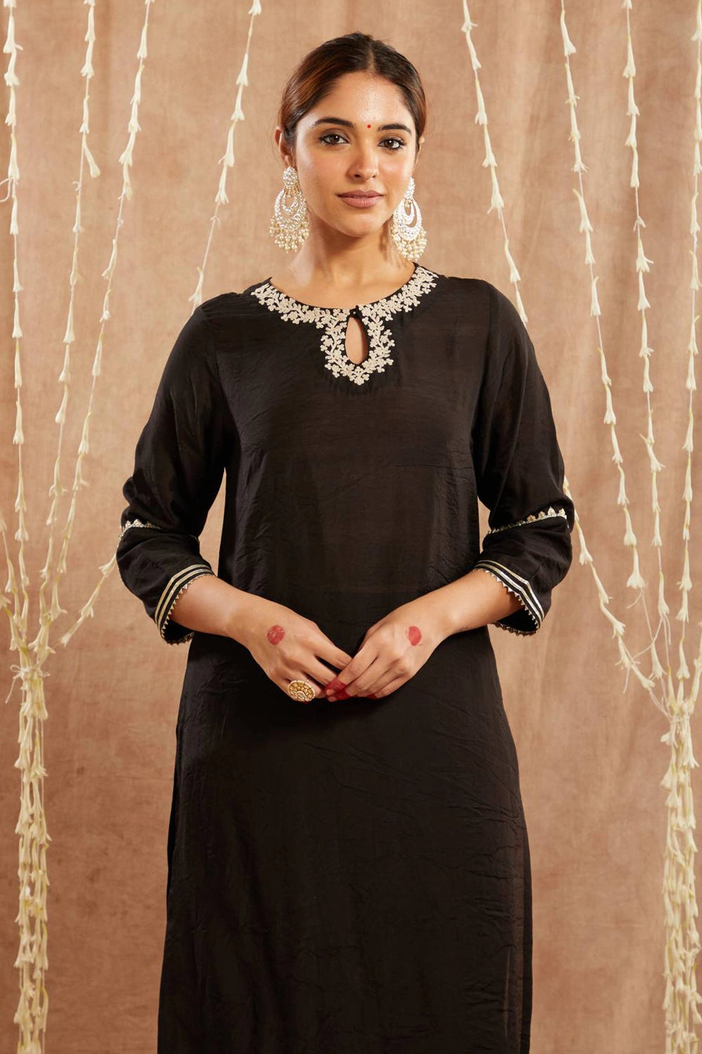 Black Dori Kurta With Pants