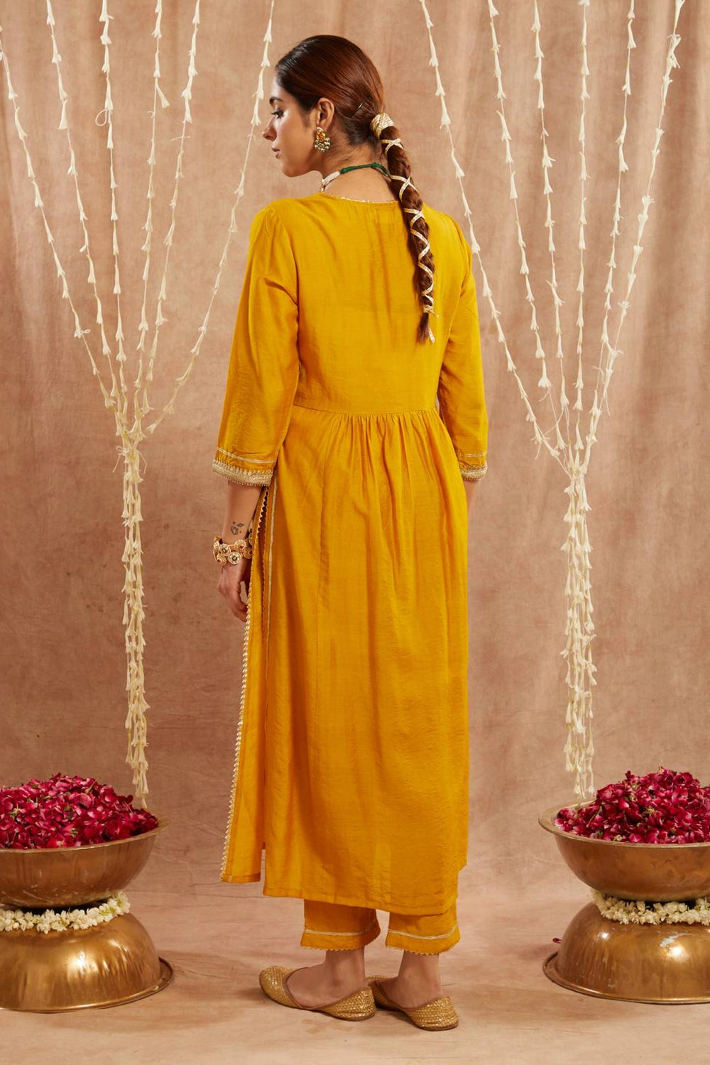 Golden Charm Kurta With Pants