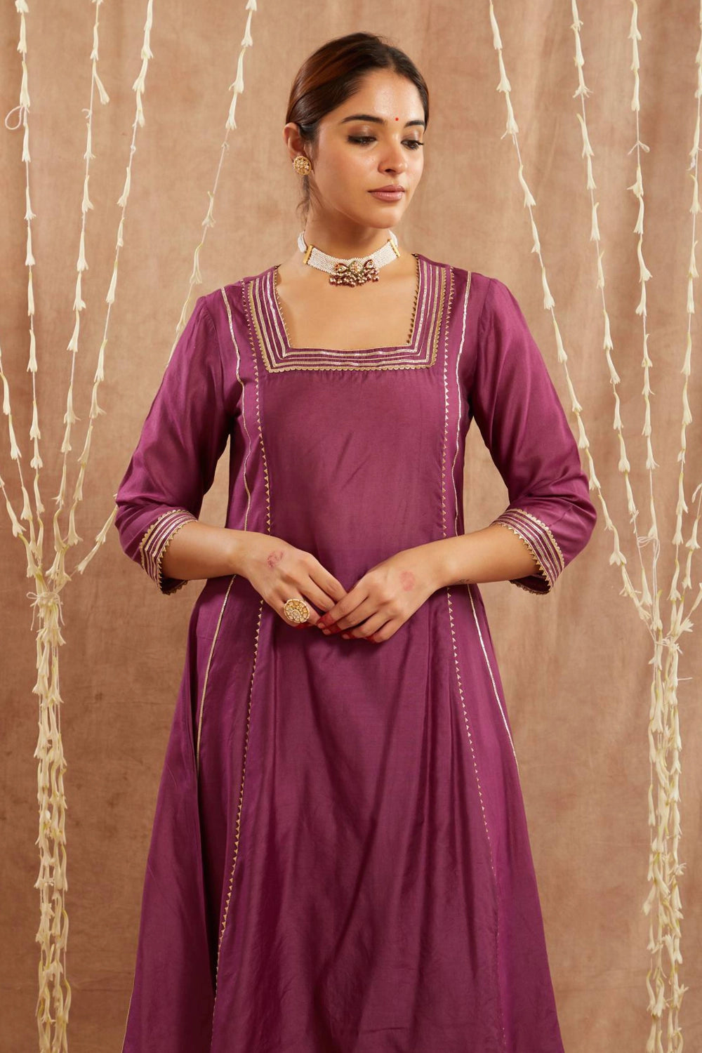 Iris Purple Kurta With Pants