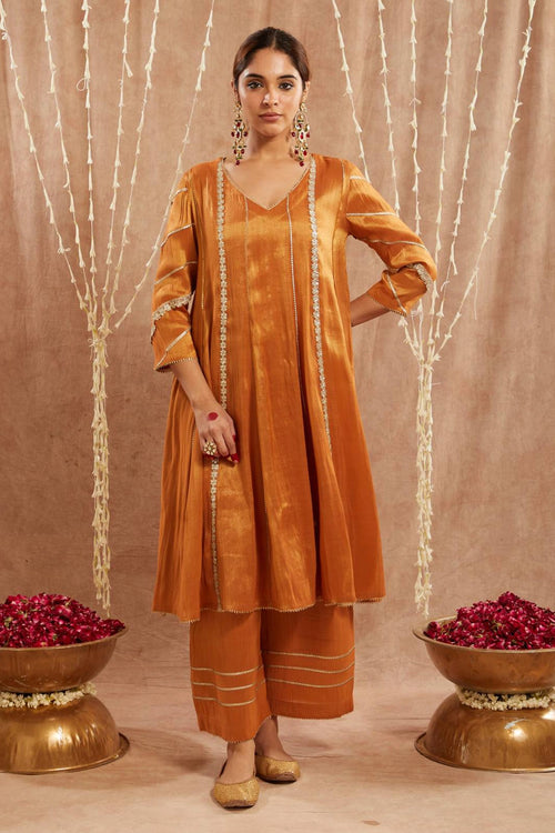 Amber Floral Anarkali With Pants