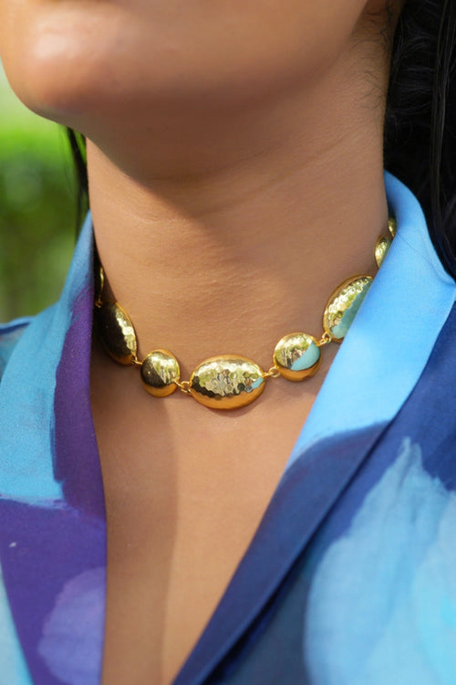 Glow in Gold Statement Necklace