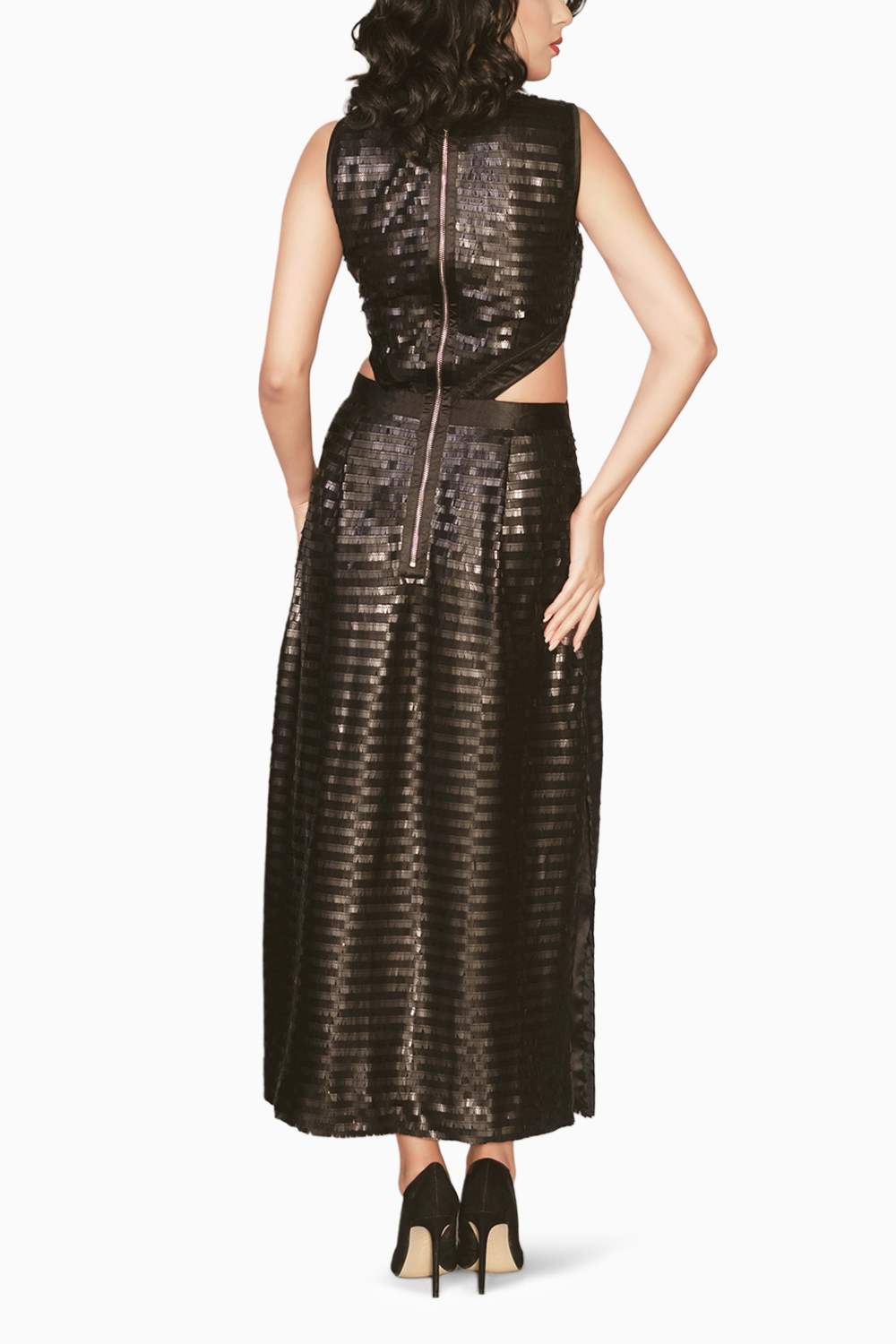 Golda Sequin Black Dress