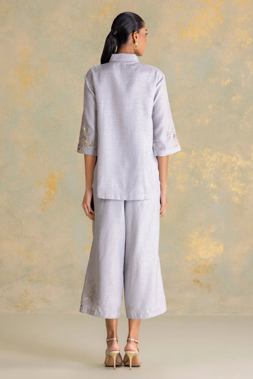 Golden Grace Smoke Shirt Co-ord Set