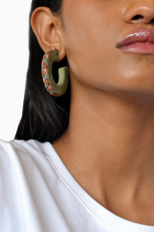 Braided Hoops Green