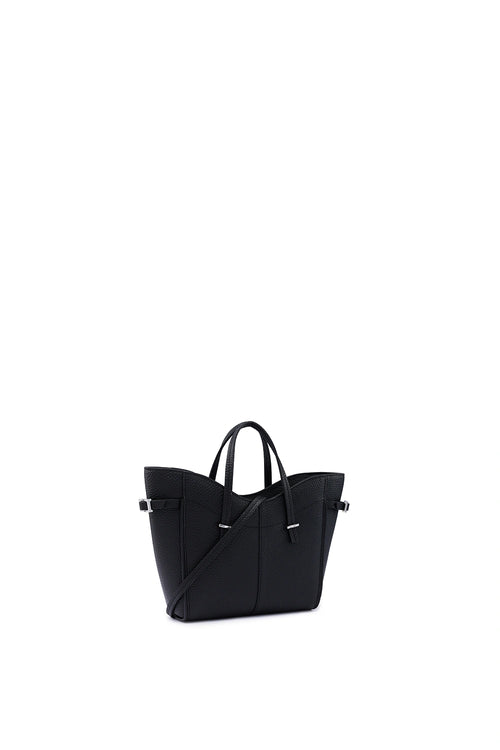 Greta Pebble Black Mini Crossbody Bag
