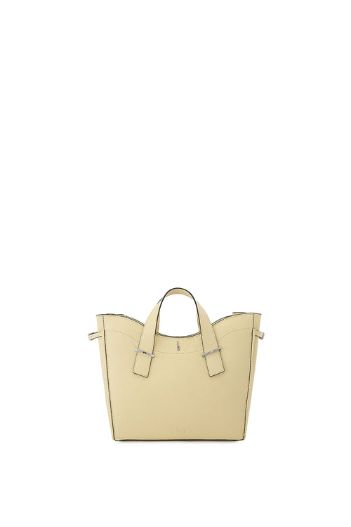 Greta Pebble Buttercream Satchel Bag
