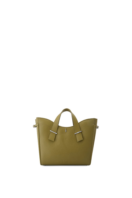 Greta Pebble Olive Satchel Bag