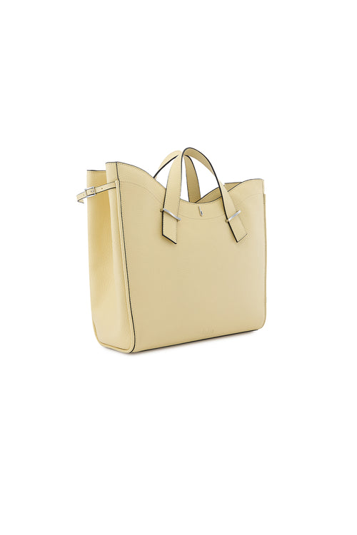 Greta Pebble Buttercream Tote Bag
