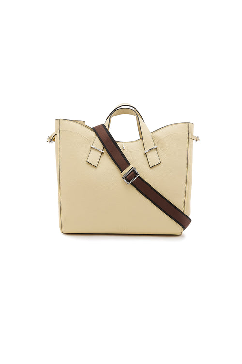 Greta Pebble Buttercream Tote Bag