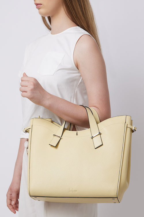 Greta Pebble Buttercream Tote Bag