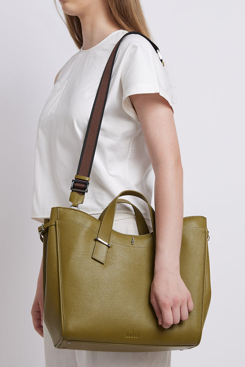 Greta Pebble Olive Tote Bag