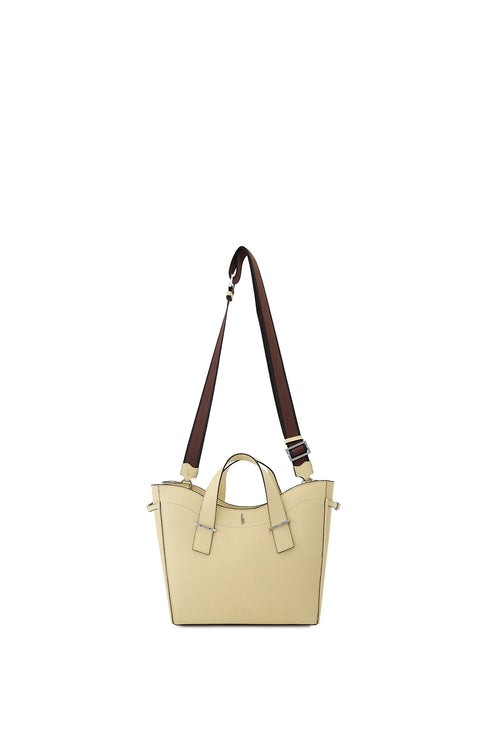 Greta Pebble Buttercream Satchel Bag