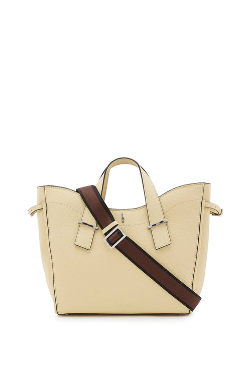 Greta Pebble Buttercream Satchel Bag