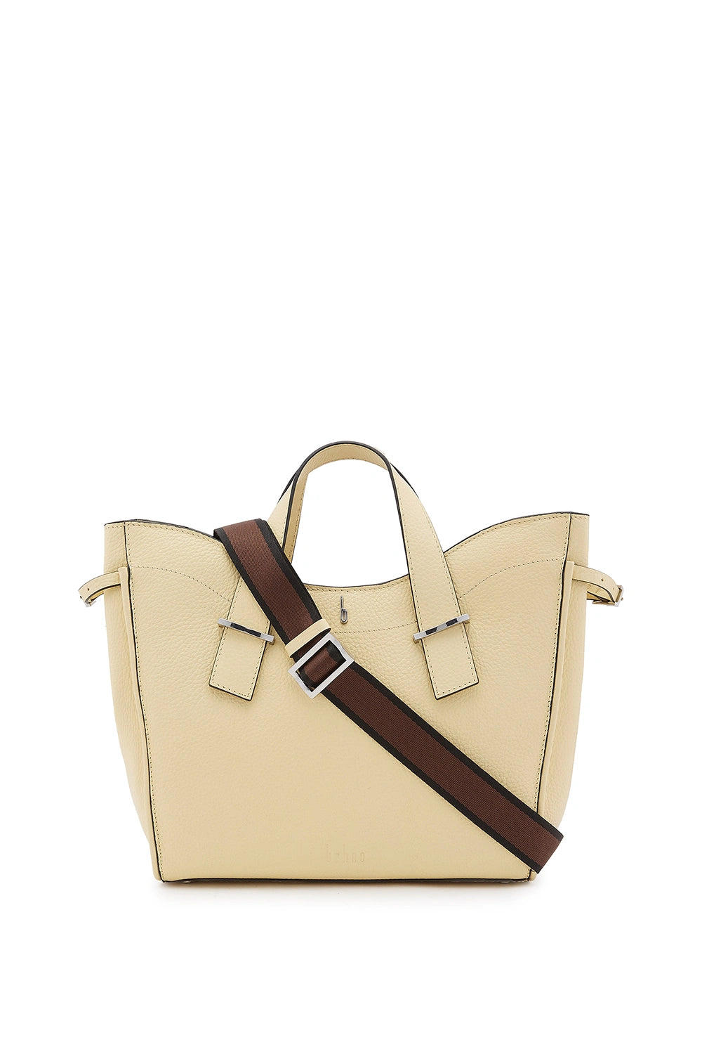 Greta Pebble Buttercream Satchel Bag