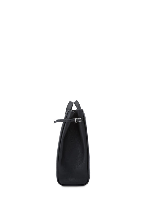 Greta Pebble Black Tote Bag